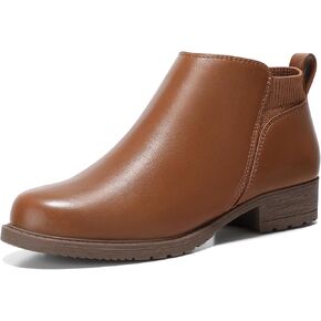 Bacia Ankle Boots for Women Low Heel Chelsea Boots Fashion Booties with Inside Zipper