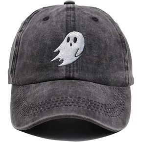 Halloween Cute Ghost Baseball Cap Hats for Men Women Cool Emo Gothic Goth Perfect Best Grunge Spooky Witch Graphic Birthday Presents Vintage Dad Trucker Hat Black in Kuwait