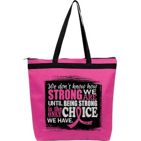 Fight Like a Girl How Strong We Are Darcey Tote Bag for Cancer and Disease Awareness