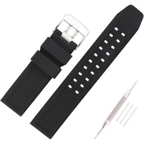 استبدال سوار الساعة المطاطي Topuly 23 مم يناسب Luminox 3050 3060 3950 3080 3180 4200 6400 8820 8800 حزام ساعة معدني سوار Wirstband للرجال والنساء مع مشبك أسود مزدوج الشق