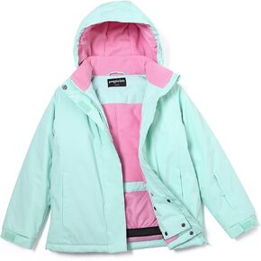 Girl's Waterproof Ski Jacket,Warm Winter Snow Coat,Hooded Fleece Outwear,Windproof RainCoat