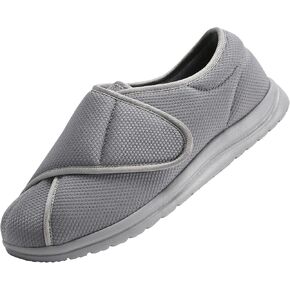 YURUMA Men Wide Walking Shoes Adjustable Velcr Elderly Diabetic Edema Swollen Feet Outdoor Lightweight Anti Slip Sneaker Sole