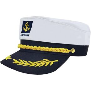 DMLBC Navy Hat Sailor Hat White Marine Hat Adjustable Cap Boating Accessory for Adult/Men/Woman/Kid Halloween Party in Kuwait