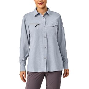 Little Donkey Andy Womens UPF 50+ UV Protection Breathable Long Sleeve Hiking Shirt Fishing Travel Shits Air-Holes Tech