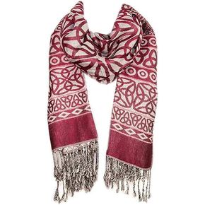 Ladies Celtic Knotwork Scarf - Red