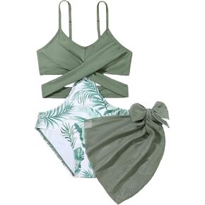 بدلة سباحة استوائية من قطعة واحدة للفتيات من WDIRARA وتنورة تغطية in Kuwait