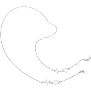 KAI Top Mask Holder Chain Lanyard Necklace Silver Eyeglasses Chain Sunglasses Chain for Women in Saudi Arabia