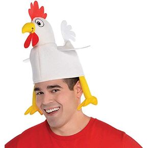 White Chicken Hat - 1 Piece - Perfect for Costume Play, Hilarious Party Fun, and Show-Stopping Gag Gifts in Saudi Arabia