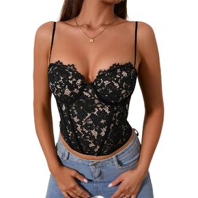 مشد علوي مثير من الدانتيل من Colysmo مع حزام سباغيتي بوستير للخروج للنوادي للنساء in Kuwait