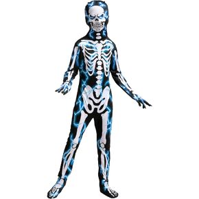 Spooktacular Creations Lightning Skeleton Costume for Boys, Skeleton Costume for Halloween Dress Up and Carnival Party in Saudi Arabia
