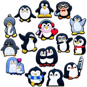 15 قطعة من تعليقات احذية البطريق لشبشب كروك كلوج مختلفة متطابقة للصنادل والاساور والمعصم، زينة لطيفة على شكل حيوانات للاطفال والبنات والاولاد، معدن غير ثمين، بدون احجار كريمة, معدن, بدون الأحجار in Kuwait