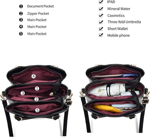 المحافظ وحقائب اليد Xiaoyu للنساء حقيبة حمل الموضة حقيبة الكتف مقبض علوي حقيبة محفظة مجموعة 2 قطعة in Kuwait