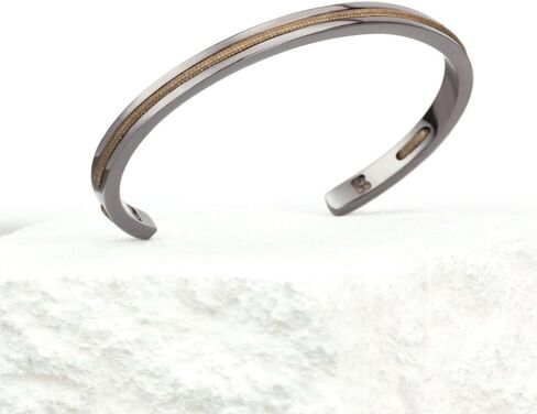 WearMe Pro Men's 3mm Cuff Bracelet with Rope Insert - Adjustable Size in Kuwait