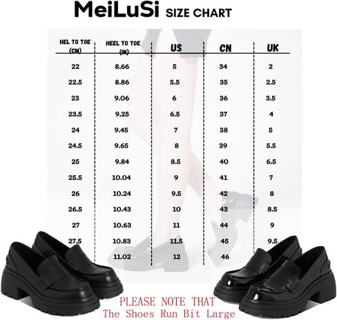 MeiLuSi أحذية بدون كعب للنساء منصة أحذية لوفر بمقدمة مستديرة وكعب مكتنز أحذية أكسفورد سهلة الارتداء in Kuwait