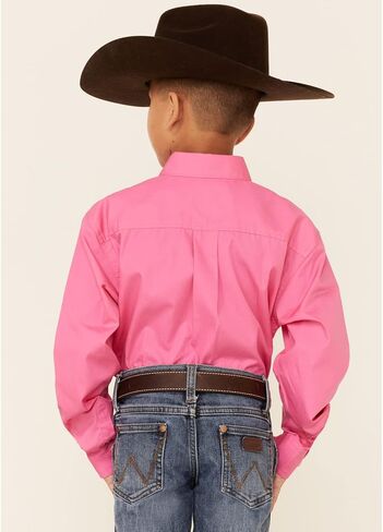 Cinch Boys' Hot Long Sleeve Shirt Pink Small in Saudi Arabia