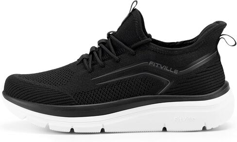 FitVille Men's Wide Walking Shoes Athletic Sneakers Lightweight Workout Slip-on Shoes for Hands Free - Cloud Strider V1 in Kuwait