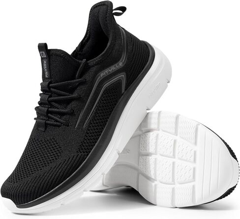 FitVille Men's Wide Walking Shoes Athletic Sneakers Lightweight Workout Slip-on Shoes for Hands Free - Cloud Strider V1 in Kuwait