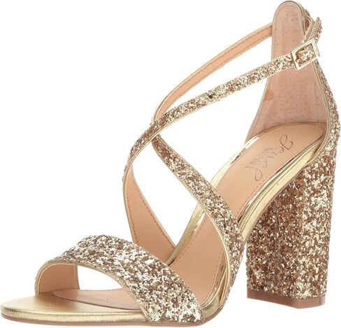 Jewel Badgley Mischka Cook Metallic Glitter Evening Shoe in Kuwait