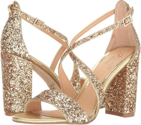 Jewel Badgley Mischka Cook Metallic Glitter Evening Shoe in Kuwait