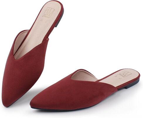 Hawkwell Women's Backless Slip on Slides Loafer Shoes Flats Comfortable Pointed Toe Mules in Kuwait