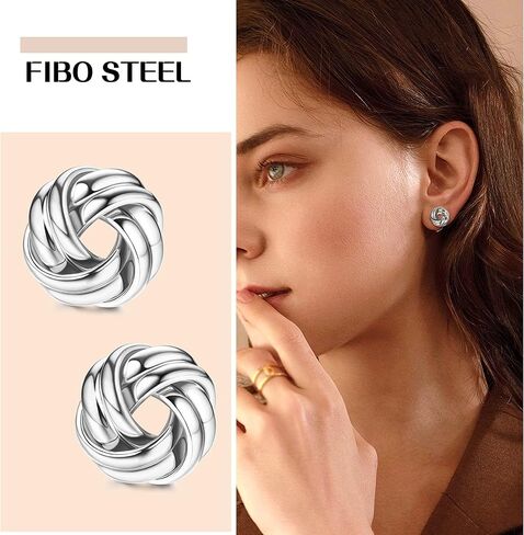 FIBO STEEL 10 Pairs Clip Earrings for Women Clip On Earrings for Non Pierced CZ Flower Simulated Freshwater Pearl Twist Knot Clip Earrings Sets Gold Silver Tone in Kuwait