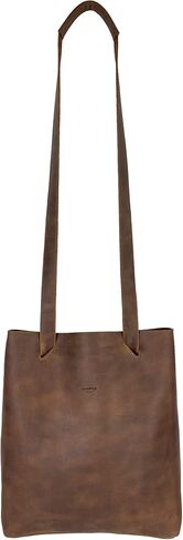 Heather's, Convertible Backpack to Shoulder Bag, Spacious Crossbody for Women, Squared Purse, Small Diaper Caddy, Commuting and Traveling, Full Grain Leather, Handmade, Bourbon Brown in Kuwait