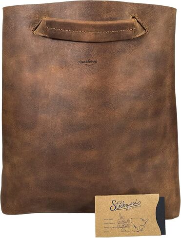 Heather's, Convertible Backpack to Shoulder Bag, Spacious Crossbody for Women, Squared Purse, Small Diaper Caddy, Commuting and Traveling, Full Grain Leather, Handmade, Bourbon Brown in Kuwait