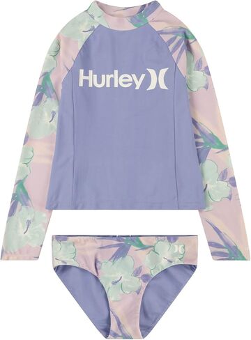 طقم ملابس سباحة من قطعتين بأكمام طويلة للفتيات من Hurley - توقف إنتاجه in Saudi Arabia