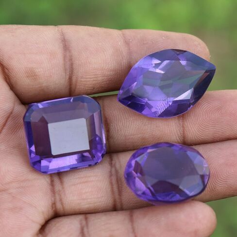 Gemhub البرازيلي أعلى تصنيف 41.25 قيراط الجمشت البنفسجي مزيج الشكل الكثير من 3 قطع الأحجار الكريمة الفضفاضة الجمشت البنفسجي in Kuwait