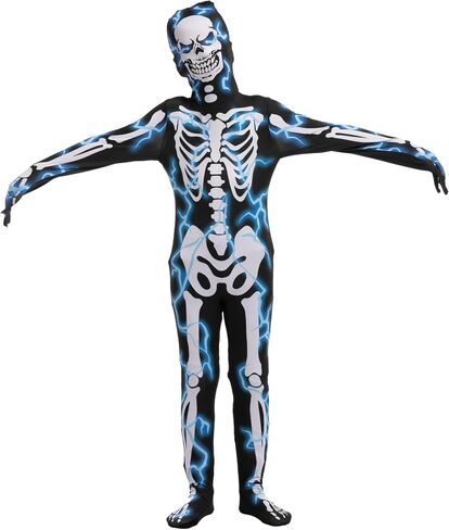 زي هيكل عظمي البرق من Spooktacular Creations للأولاد، زي هيكل عظمي لفستان الهالوين وحفلات الكرنفال in Saudi Arabia