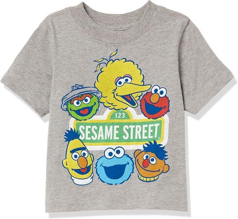 تي شيرت بأكمام قصيرة للأولاد من Sesame Street Boys Elmo Cookie Monster Big Bird، Oscar The Grouch in Kuwait