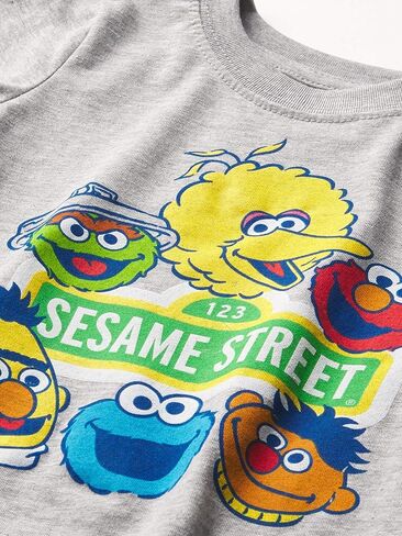 تي شيرت بأكمام قصيرة للأولاد من Sesame Street Boys Elmo Cookie Monster Big Bird، Oscar The Grouch in Kuwait