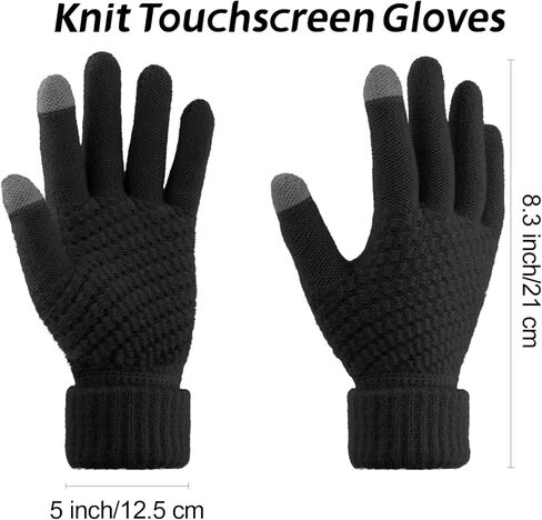 Apoway 6 Pairs Knit Touchscreen Gloves Winter Warm Touchscreen Texting Gloves for Women in Kuwait