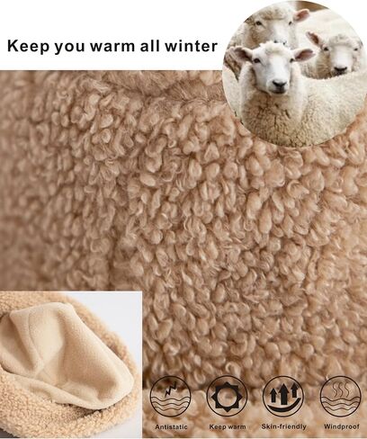 Furry Faux Fur Bucket Hat for Women Warm Winter Plush Fully Fisherman Cap in Kuwait