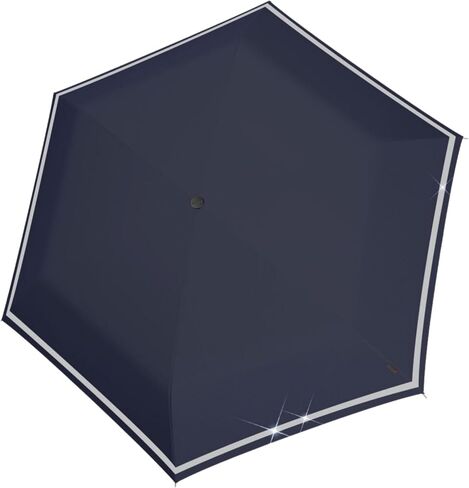 Knirps Rookie Manual Open Close Rain Umbrella - Compact Umbrella For Backpack - Windproof Travel Rain Umbrella for Kids - Manual Retractable Umbrella with Reflective Safety Strip, 90cm Diameter in Saudi Arabia