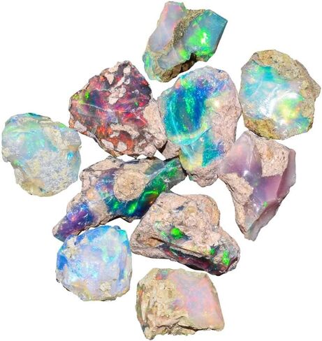 حجر اوبال اثيوبي طبيعي متنوع بجودة ايه بلس لصنع المجوهرات وتغليف الاسلاك والحرف اليدوية وخواتم الشفاء والكريستال والقلادات وهدية الزفاف in Kuwait