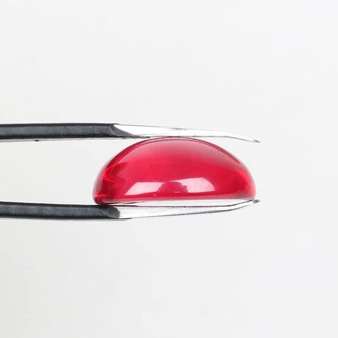 REAL-GEMS 6 Rays Red Star Ruby 9.55 Ct. Perfect Oval Shape Cabochon Loose Gemstone For Pendant Jewlery Making in Kuwait