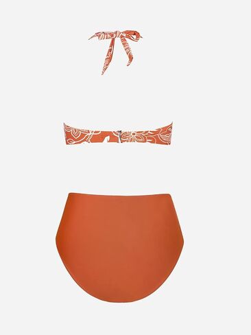 CUPSHE High Waisted Bikini Sets Women's Bikini Swimsuits 2 Piece Bathing Suits Twisted Push Up Crisscross Back Floral Print in Saudi Arabia
