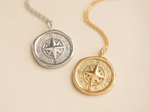 Memory Created Compass Necklace Gift Graduated Necklace Graduation Necklace Graduation Gift Women Necklace Gift for Friend Waterproof Necklace Tarnish Resist Necklace in Kuwait