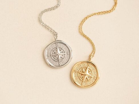 Memory Created Compass Necklace Gift Graduated Necklace Graduation Necklace Graduation Gift Women Necklace Gift for Friend Waterproof Necklace Tarnish Resist Necklace in Kuwait