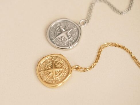 Memory Created Compass Necklace Gift Graduated Necklace Graduation Necklace Graduation Gift Women Necklace Gift for Friend Waterproof Necklace Tarnish Resist Necklace in Kuwait
