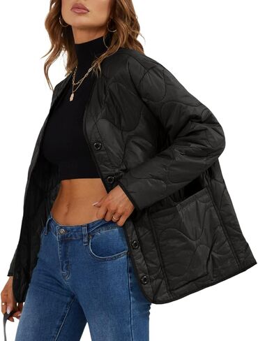 سترة نسائية من Bellivera مبطنة خفيفة الوزن ومبطنة بأزرار قصيرة للربيع in Kuwait