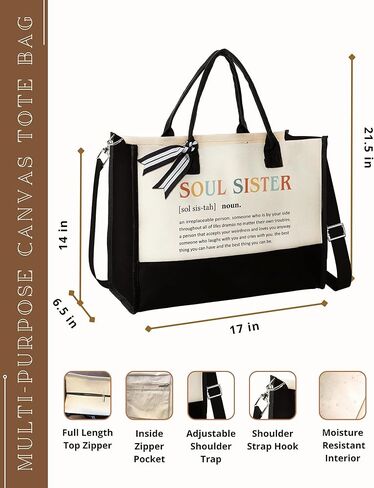 Gifts for Friends Female - Friend Gifts for Women Birthday, Birthday Gifts for Women Friendship - Friendship Gifts for Women Friends, Gifts for Best Friends, Bestie Gifts - Sister Gifts - Tote Bag in Kuwait