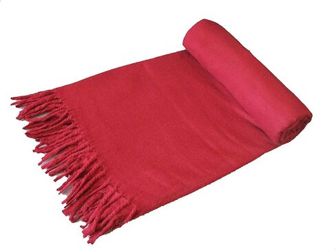 PARIJAT HANDICRAFT Wool Meditation Shawl Tibet Monks Burgundy Red Tibet Prayer Shawl, Buddha Blanket, Oversize Scarf, or Wool Wrap to Strengthen Your Daily Meditation Practice, Unisex in Saudi Arabia