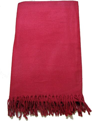 PARIJAT HANDICRAFT Wool Meditation Shawl Tibet Monks Burgundy Red Tibet Prayer Shawl, Buddha Blanket, Oversize Scarf, or Wool Wrap to Strengthen Your Daily Meditation Practice, Unisex in Saudi Arabia