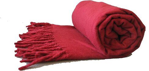 PARIJAT HANDICRAFT Wool Meditation Shawl Tibet Monks Burgundy Red Tibet Prayer Shawl, Buddha Blanket, Oversize Scarf, or Wool Wrap to Strengthen Your Daily Meditation Practice, Unisex in Saudi Arabia