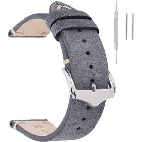 EACHE Leather Watch Bands For Men Vintage Watch Straps For Women Crazy Horse/Oil Wax/Suede/Vegetable-Tanned Leather Replacement Watchband 18mm 19mm 20mm 22mm