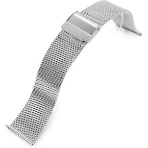 20 مم سريعة الإصدار الكلاسيكية سوبر غرامة شبكة ساعة ميلانو الفرقة مصقول in Kuwait