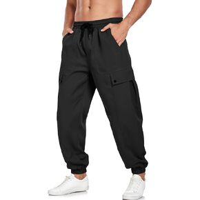 ZAFUL Mens Fashion Drawstring Cargo Joggers Pants Casual Athletic Elastic Waistband Tapered Trousers Sweatpants