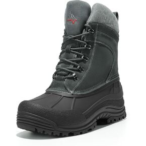 NORTIV 8 Men's Insulated Waterproof Winter Snow Boots